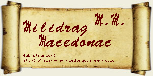 Milidrag Macedonac vizit kartica